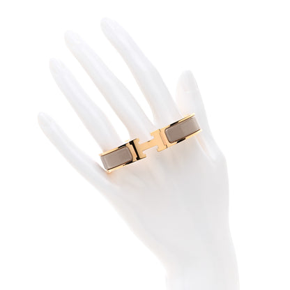 Hermes Enamel Narrow Clic Clac H Bracelet PM Marron Glace 2 of 5