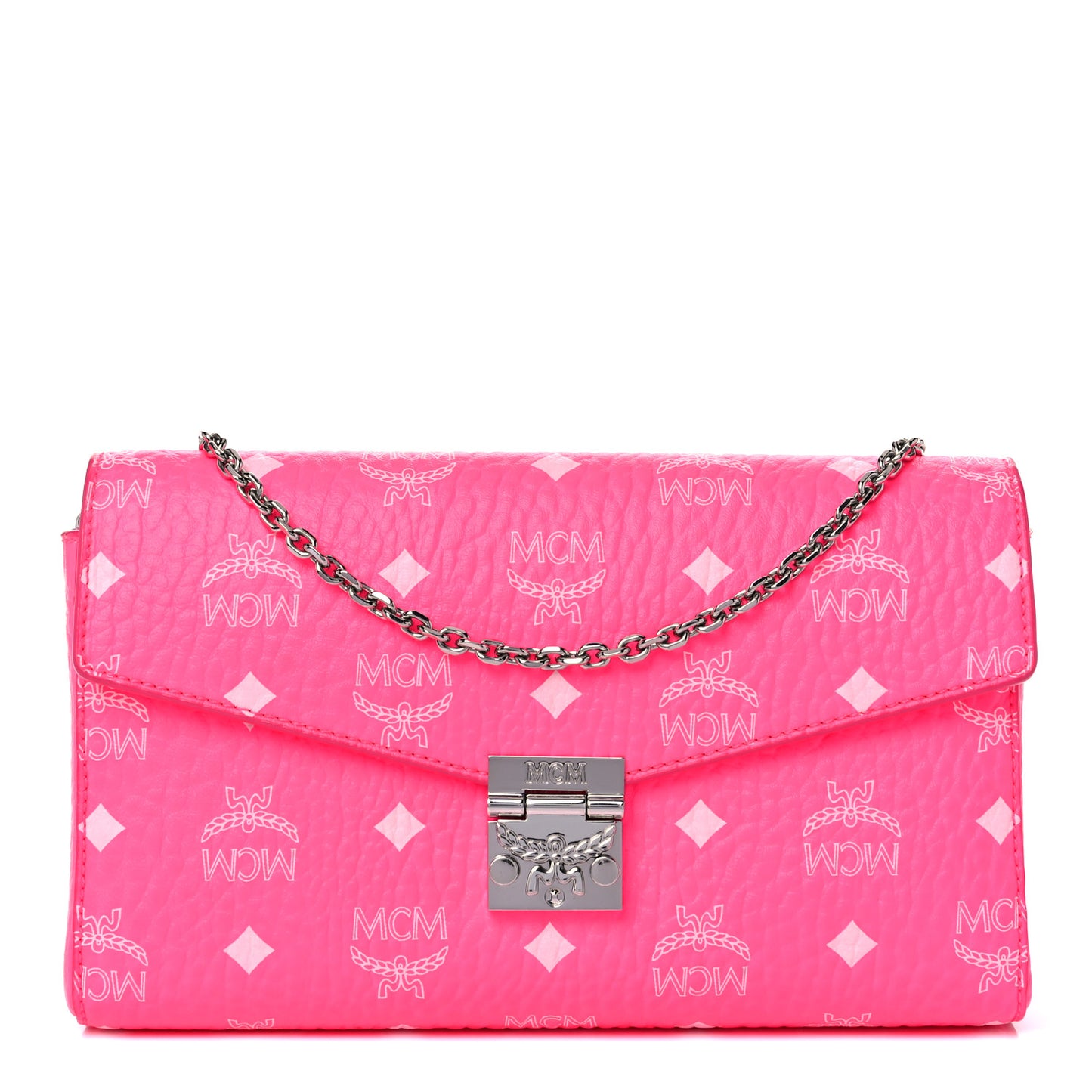 Visetos Monogram Medium Millie Crossbody Bag Neon Pink
