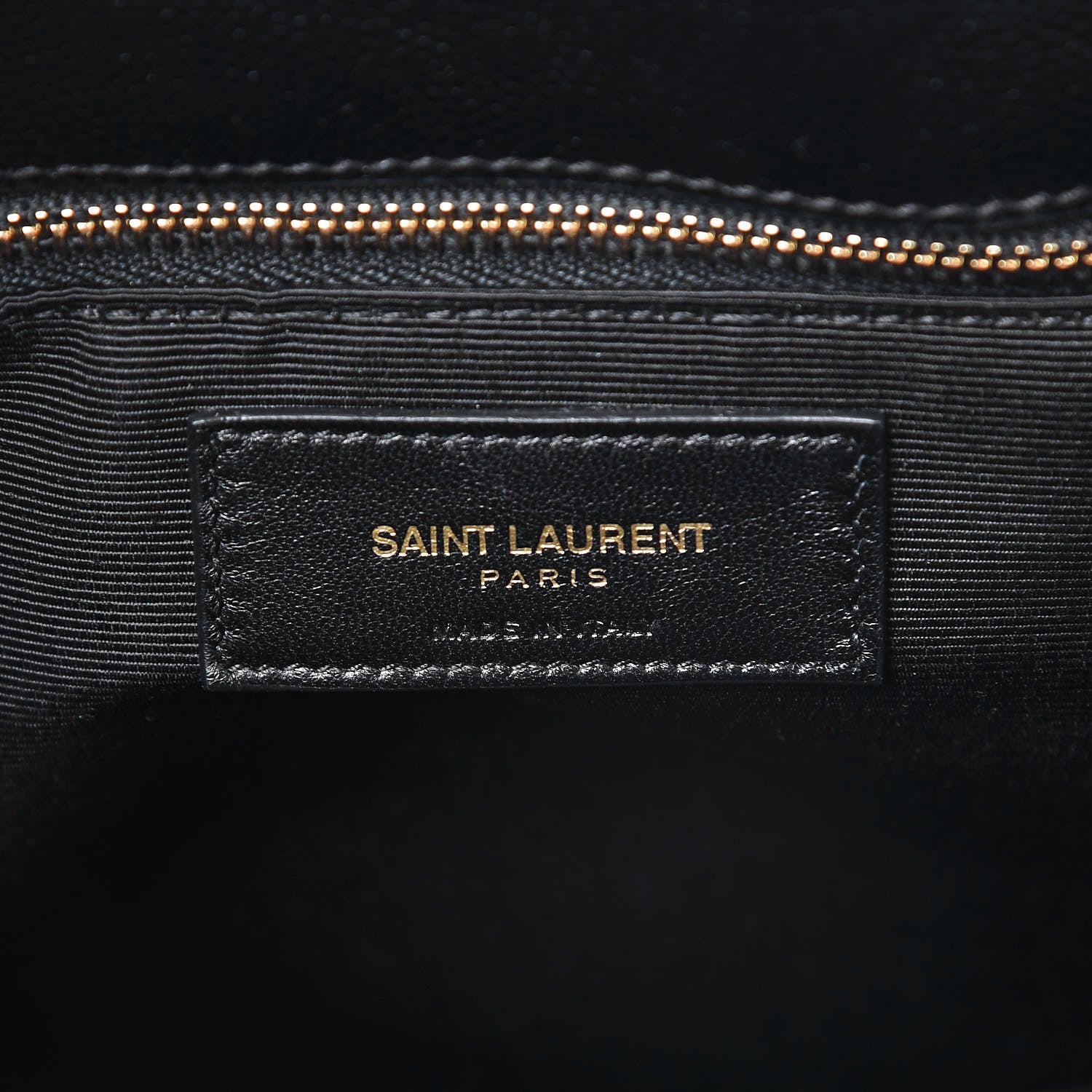 Saint Laurent Grain De Poudre Matelasse Chevron Monogram Shopping Bag Black 6 of 10