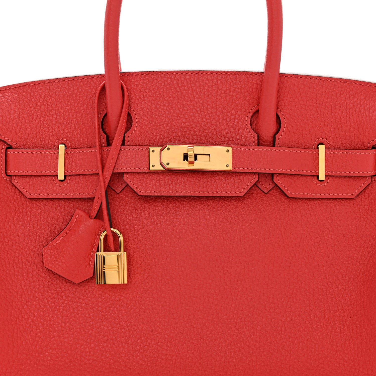 Hermes Taurillon Clemence Birkin 30 Rouge Pivoine 9 of 13