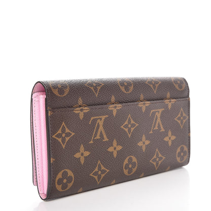Louis Vuitton Monogram 2016 Christmas Animation Sarah Wallet Rose Ballerine 3 of 9