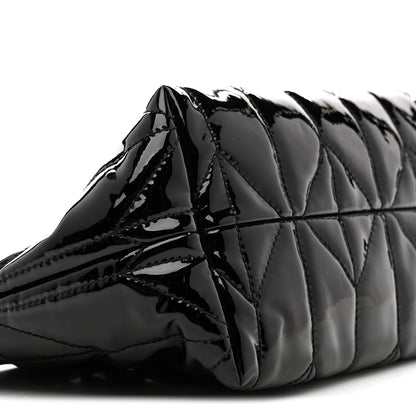 Miu Miu Vernice Trapunto Quilted Mini Spirit Ciré Bag Black 9 of 13