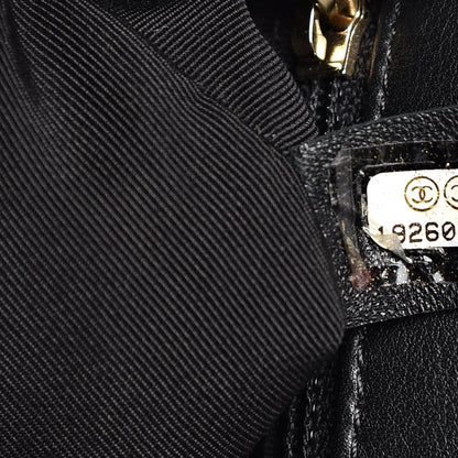 Chanel Lambskin Quilted Graphic Medium Flap White Black 7 of 14