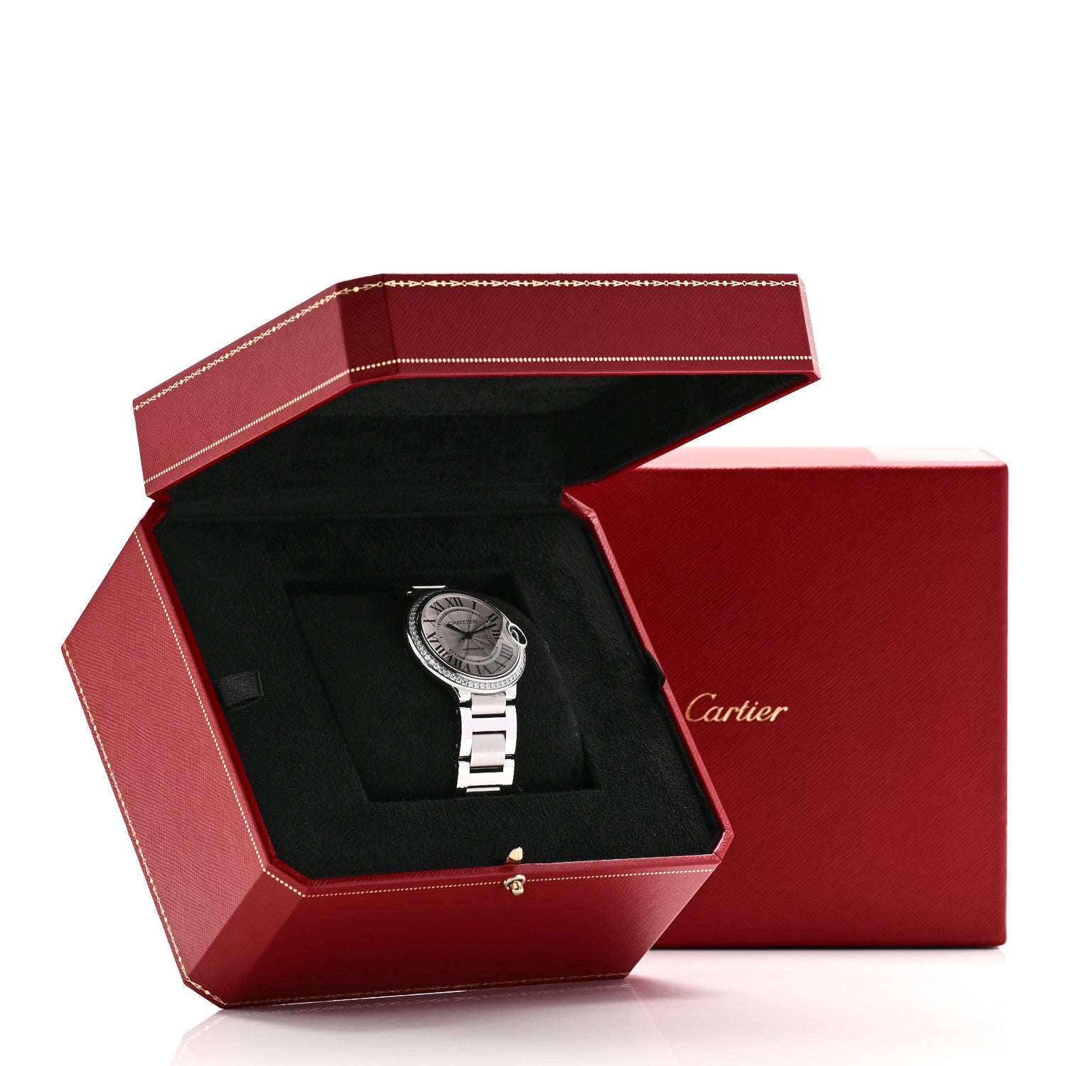 Cartier Stainless Steel Diamond Bezel 36mm Ballon Bleu De Cartier Automatic Watch 5 of 5