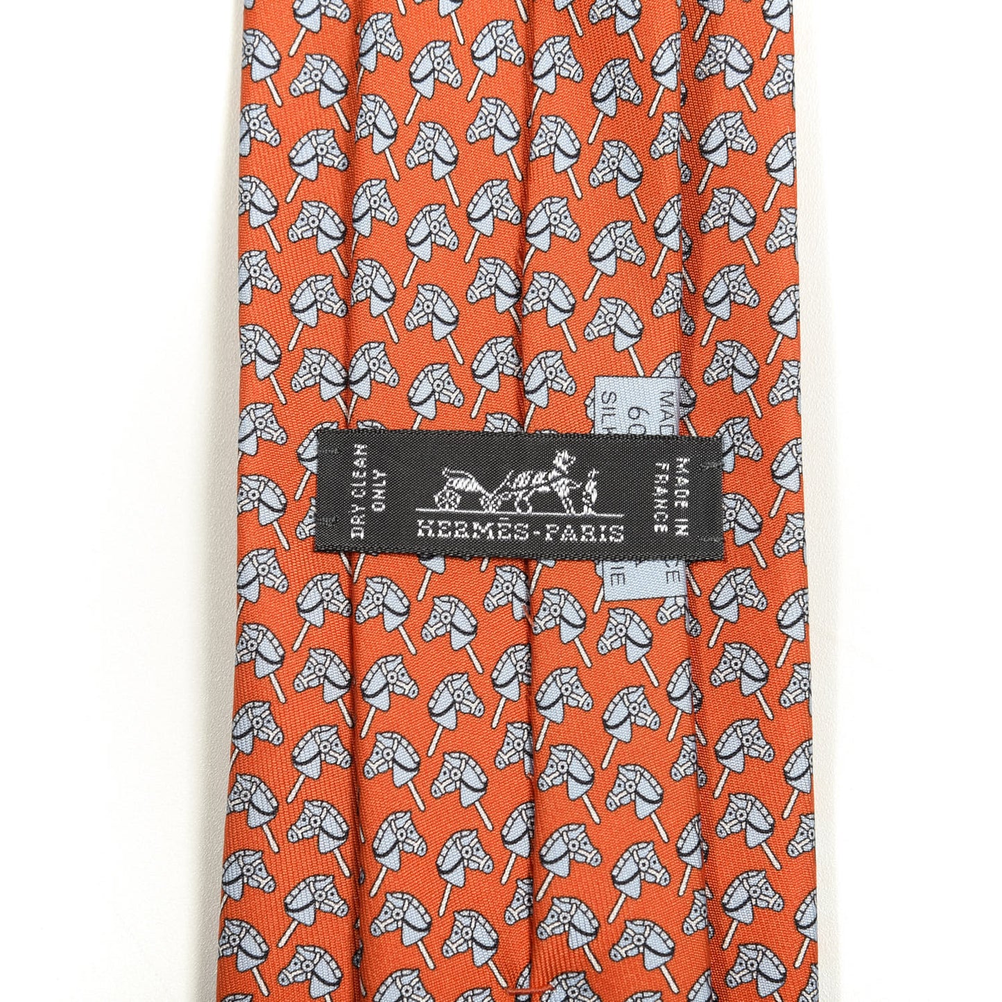 Printed Silk Mens Neck Tie Orange