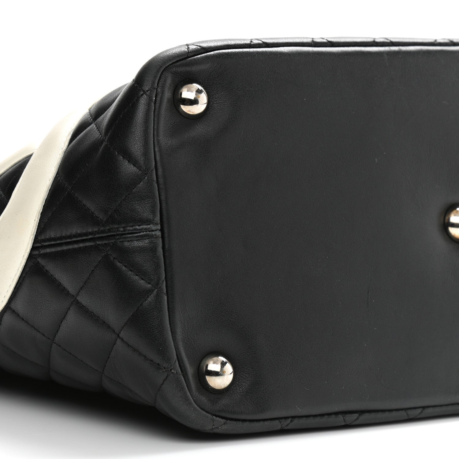 Chanel Calfskin Quilted Large Cambon Tote Black White 9 of 13