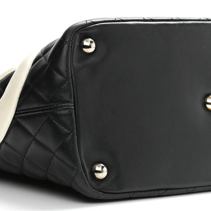 Chanel Calfskin Quilted Large Cambon Tote Black White 9 of 13