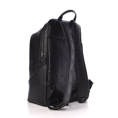 MCM Calfskin Ottomar Monogram Duke Backpack Black 3 of 8
