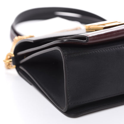 Givenchy Crinkled Patent Lambskin Small GV3 Shoulder Bag Black Burgundy 7 of 10