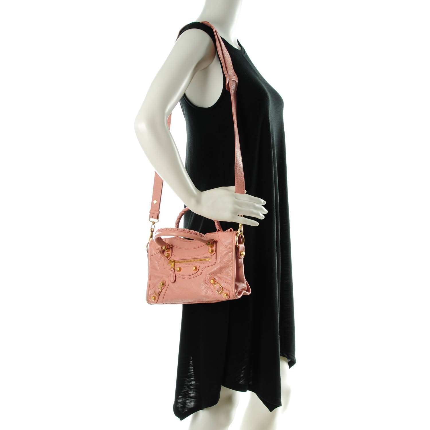 Balenciaga Agneau Giant 12 Gold Hardware Mini City Rose Peche 2 of 8
