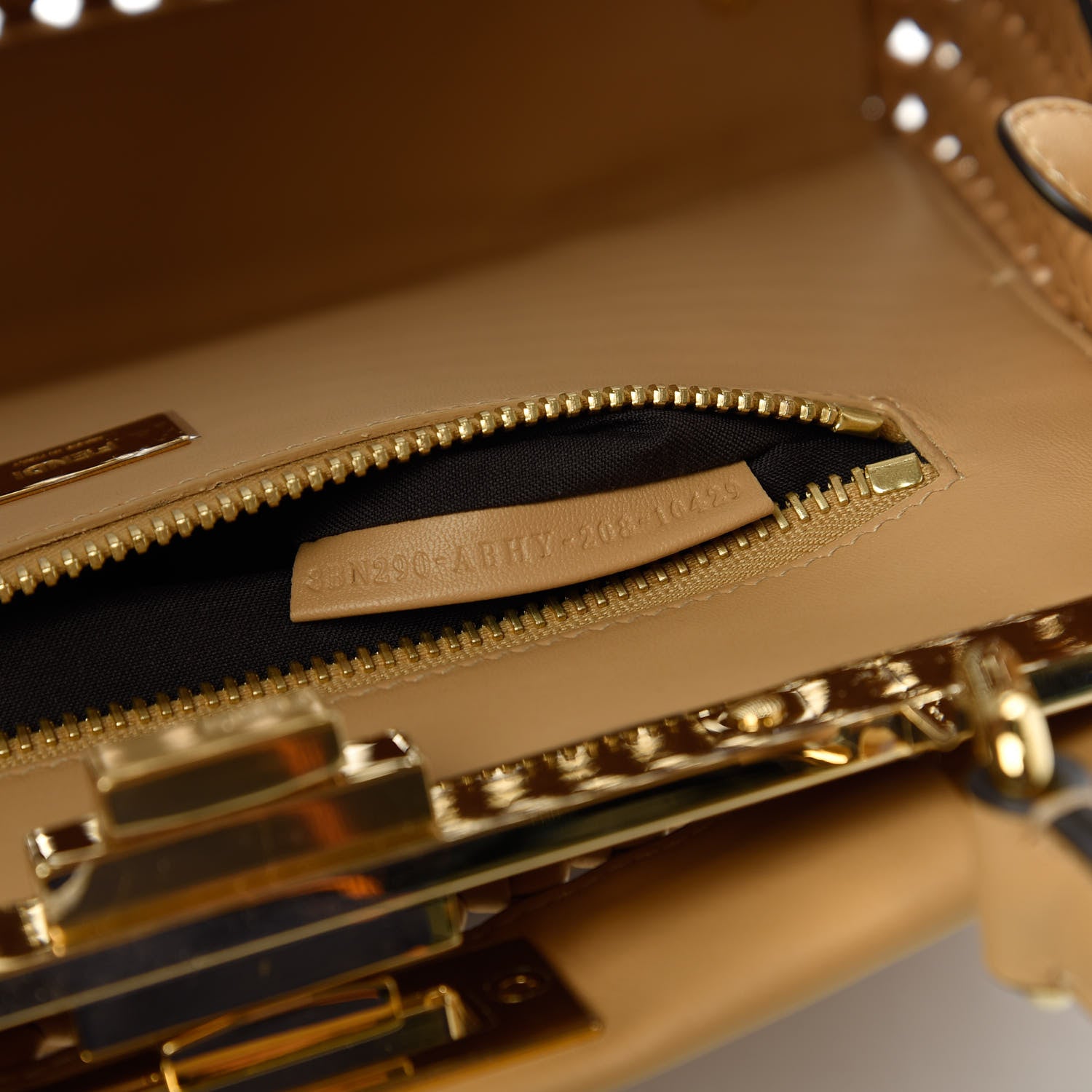 Fendi Nappa Matisse Intreccio Medium Peekaboo Iconic Satchel Durian 9 of 10