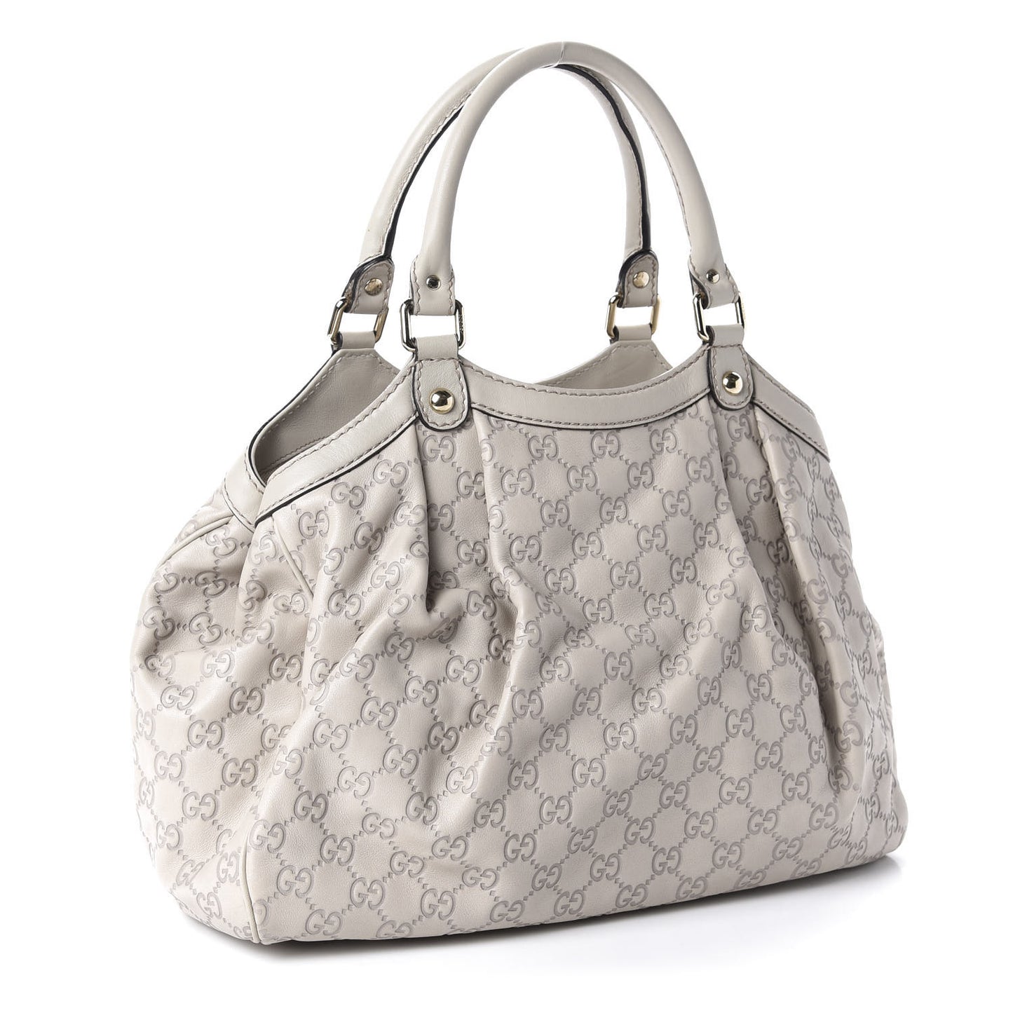 Guccissima Medium Sukey Tote Mystic White