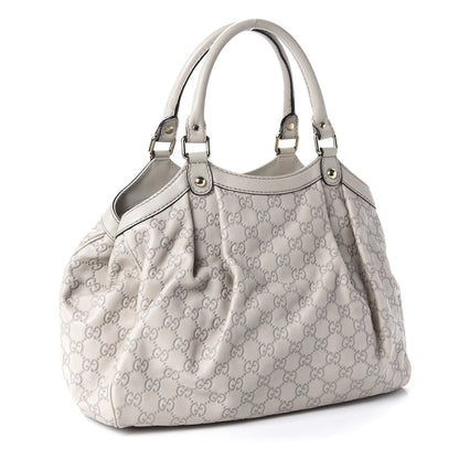 Gucci Guccissima Medium Sukey Tote Mystic White 3 of 10