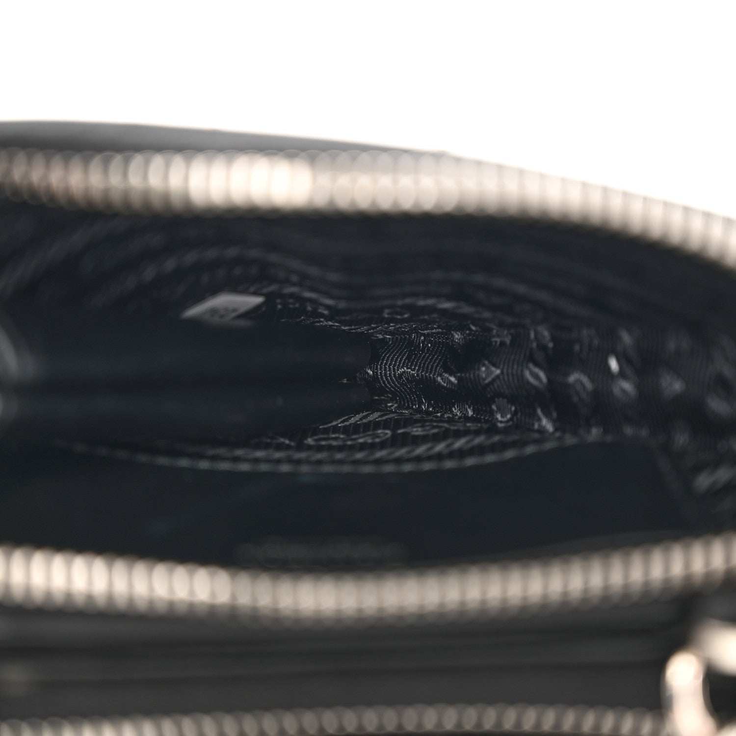 Prada Saffiano Mini Triangle Crossbody Pouch Black 5 of 15