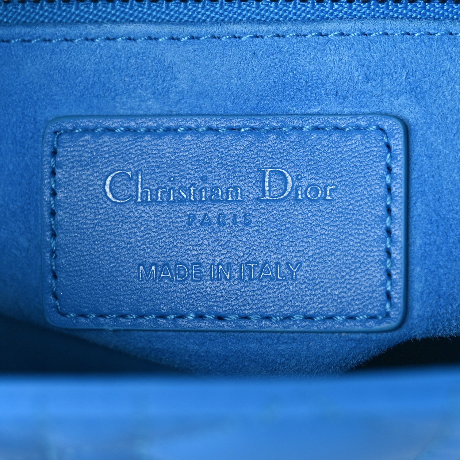 Christian Dior Lambskin Cannage Small Lady Dior Bright Blue 6 of 11