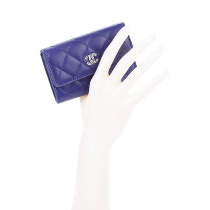 Chanel Lambskin Quilted Card Holder Purple 2 of 8