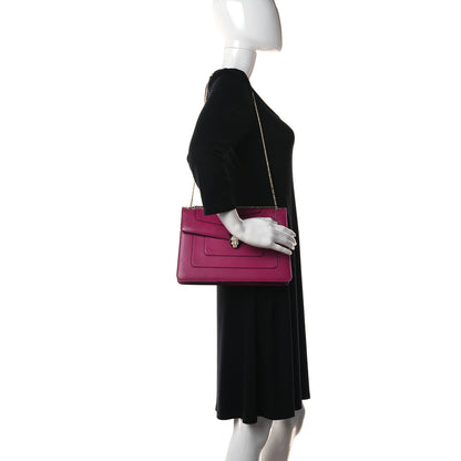 Bulgari Calfskin Serpenti Forever Shoulder Bag Pink 2 of 17