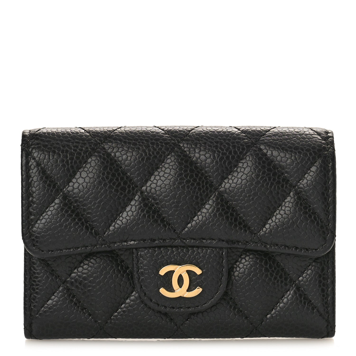 Chanel Caviar Quilted Flap Card Holder Black 1 of 10