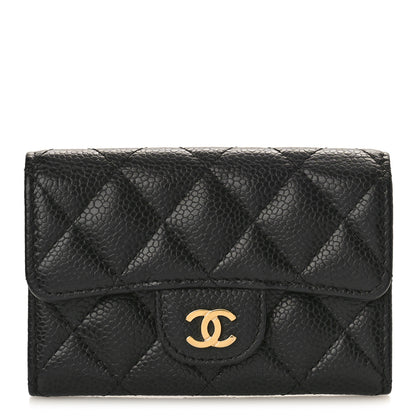 Chanel Caviar Quilted Flap Card Holder Black 1 of 10