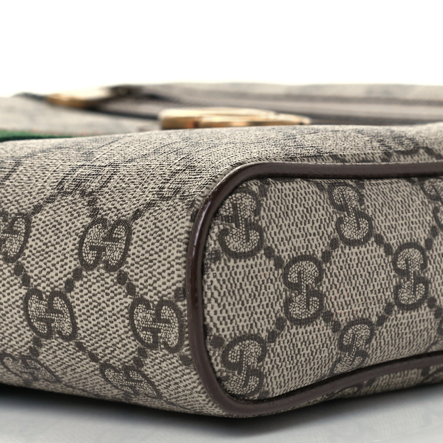 GG Supreme Monogram Web Small Ophidia Messenger Bag Brown