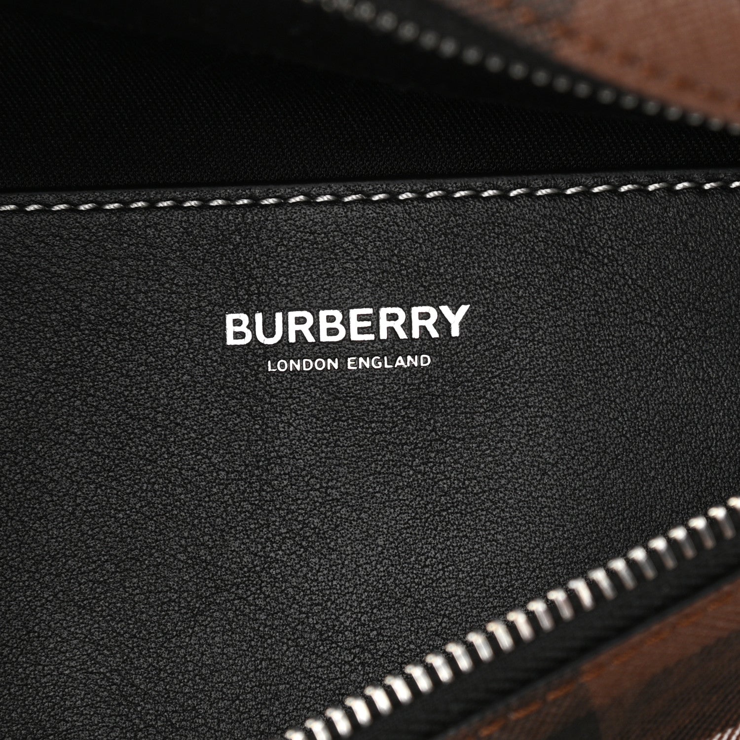 Burberry E-canvas Check Bum Bag Dark Birch Brown 6 of 10
