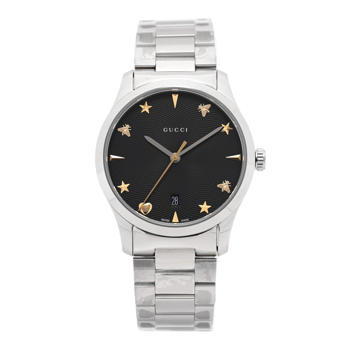 Stainless Steel 38mm G-Timeless Charm Quartz Watch Black