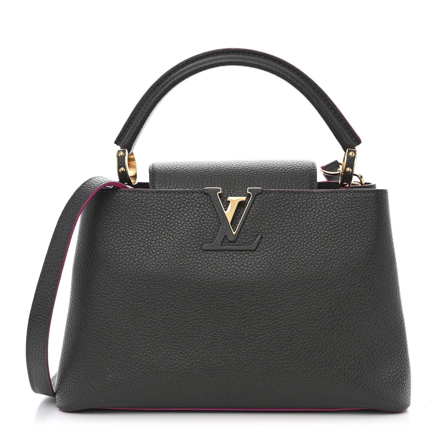 Louis Vuitton Taurillon Capucines PM Grey Pink 1 of 12