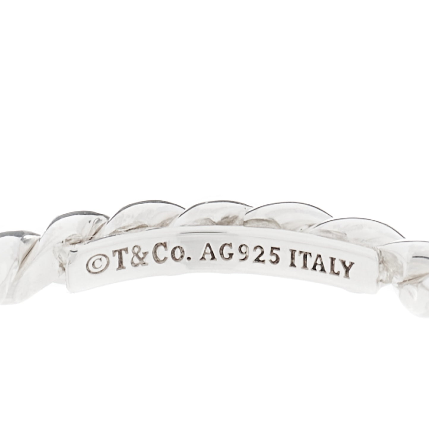 Sterling Silver Twist Rope Ring 50 5.5