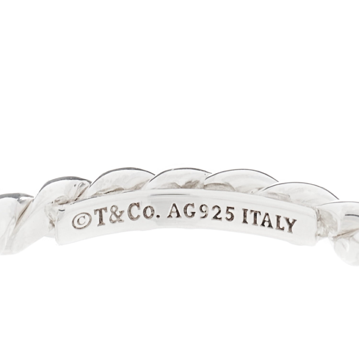 Tiffany Sterling Silver Twist Rope Ring 50 5.5 3 of 4