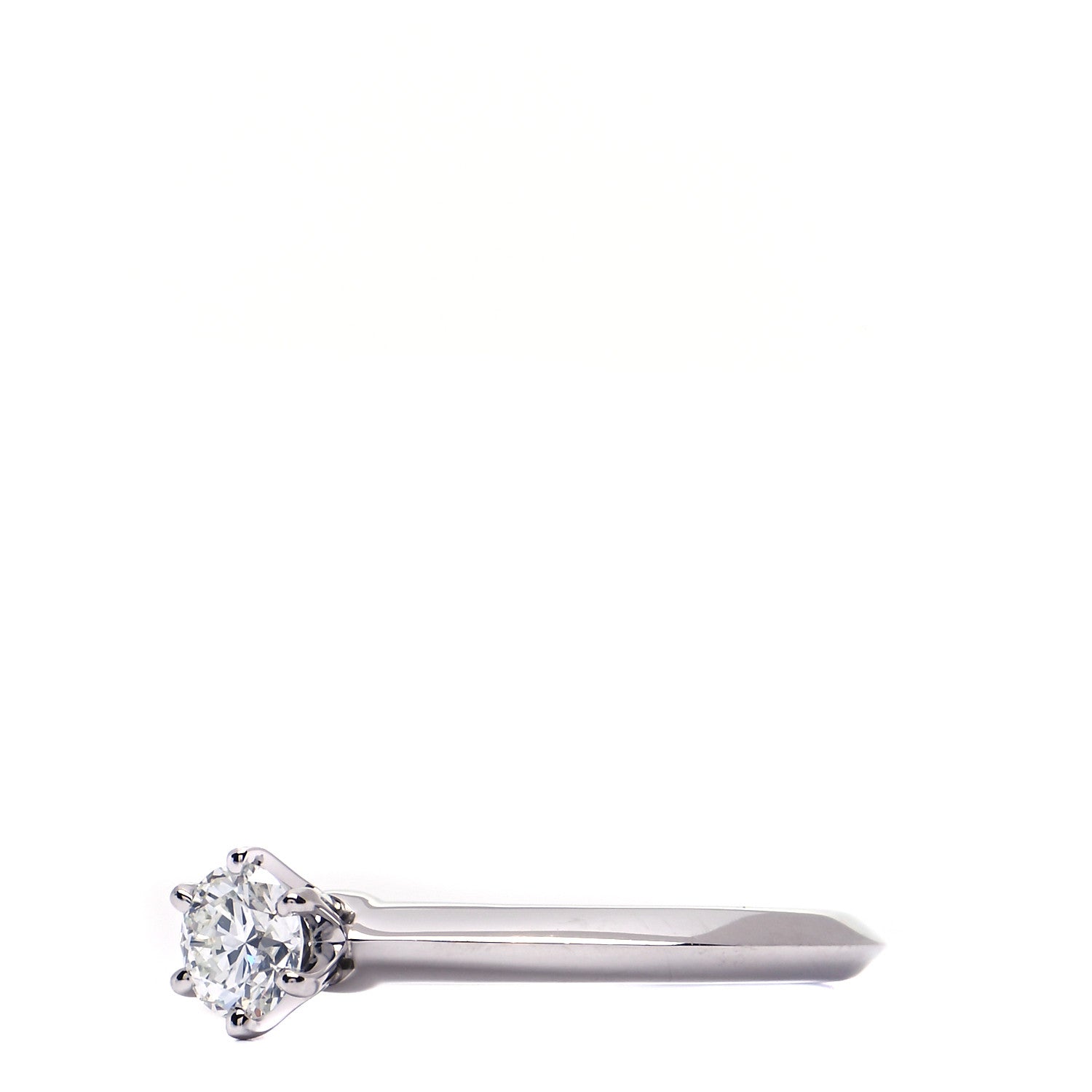 Tiffany Platinum Diamond .33ct Solitaire Engagement Ring 49 4.75 4 of 5