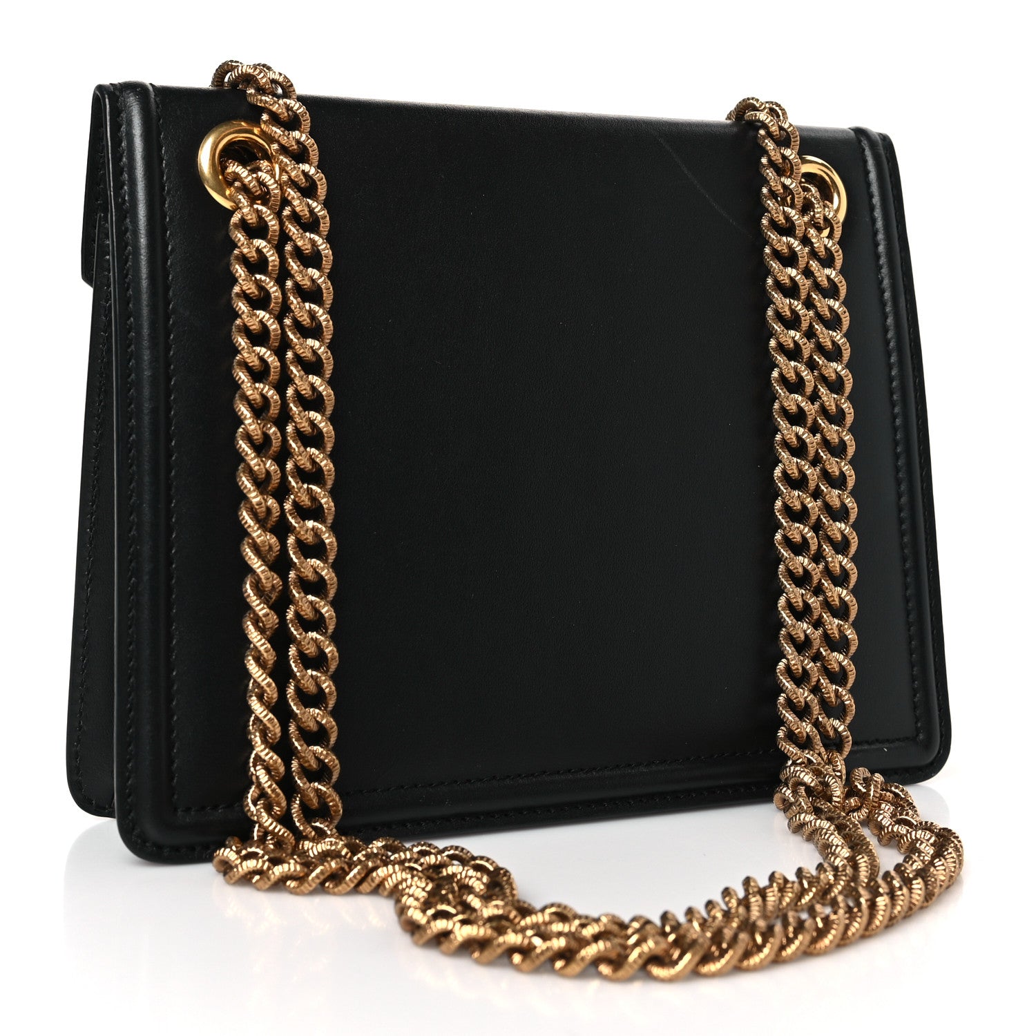 Dolce & Gabbana Smooth Calfskin Mini Devotion Envelope Bag Black 3 of 9