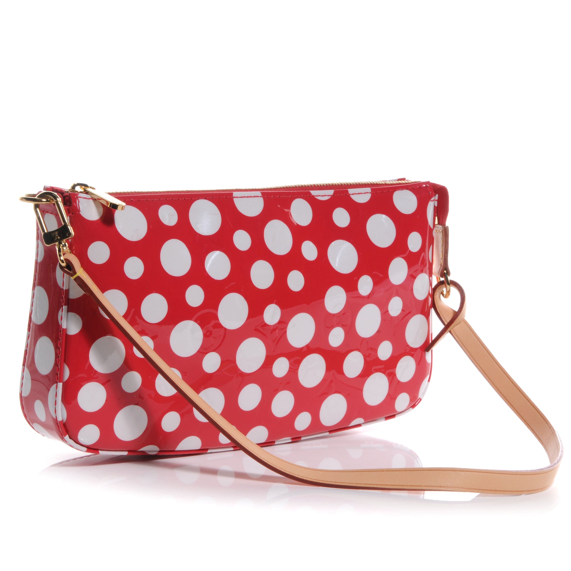 Louis Vuitton Vernis Kusama Infinity Dots Pochette Accessories Red 3 of 7