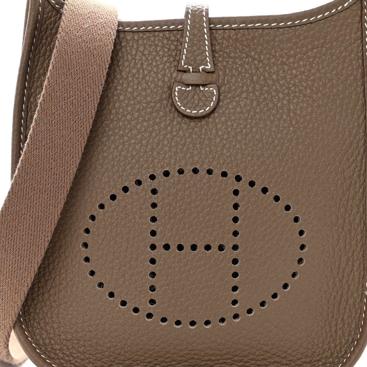 Hermes Taurillon Clemence Evelyne TPM Etoupe 7 of 9