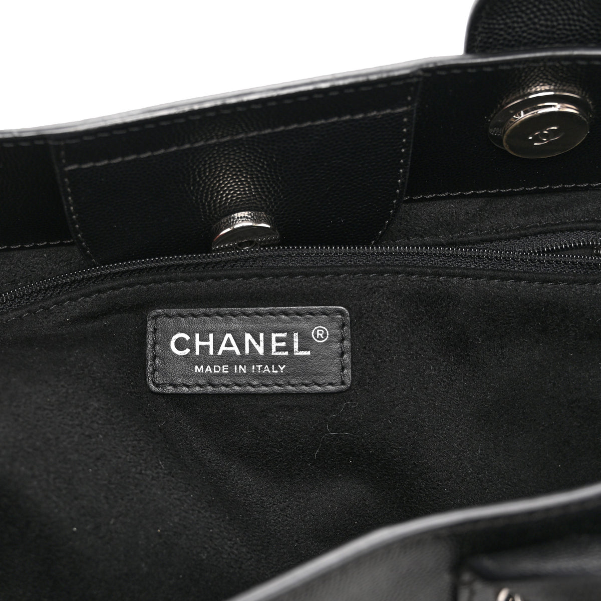 Caviar Small Studded Deauville Tote Black