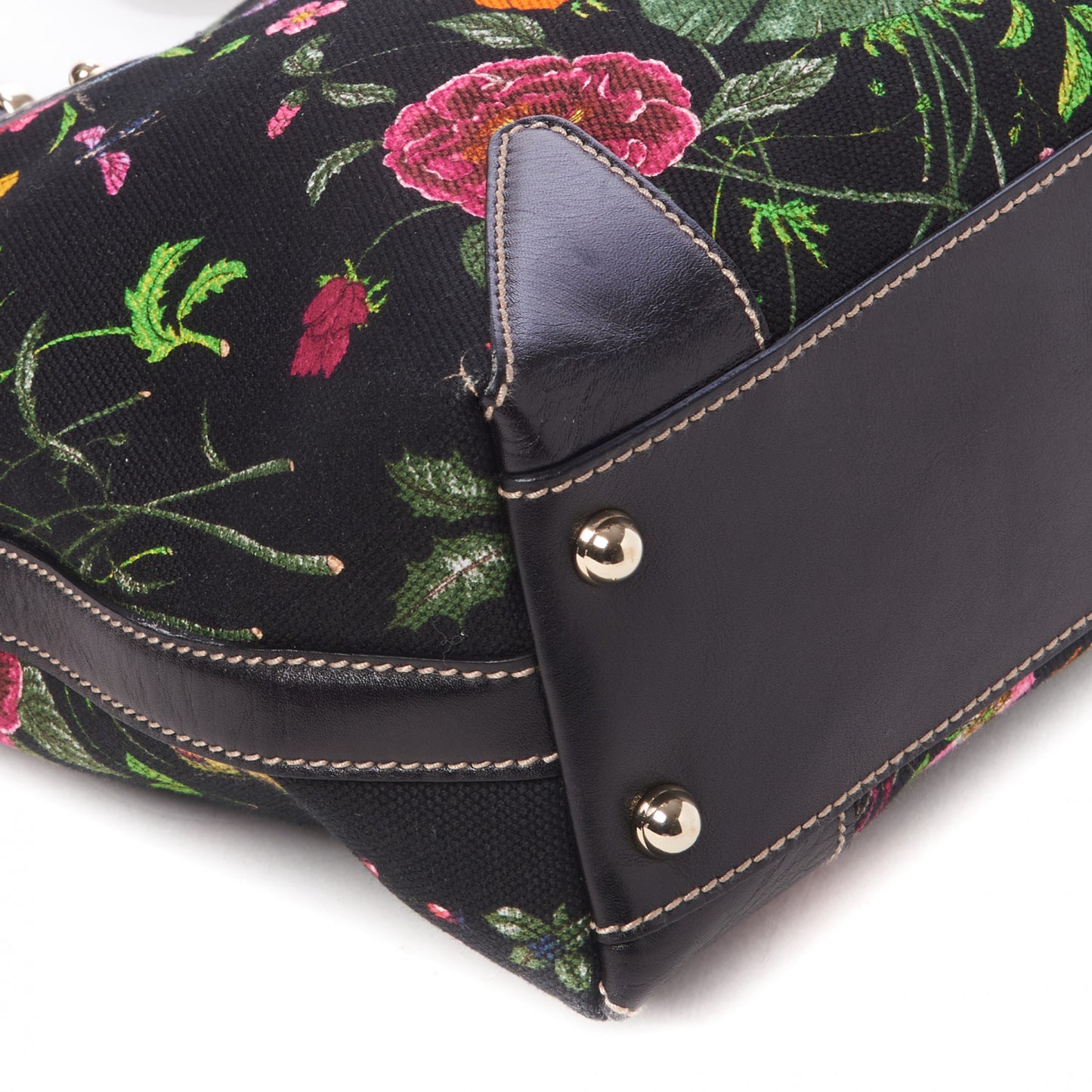 Canvas Floral Flora Tote Black