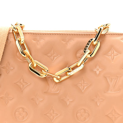Louis Vuitton Lambskin Embossed Monogram Coussin PM Camel 8 of 14