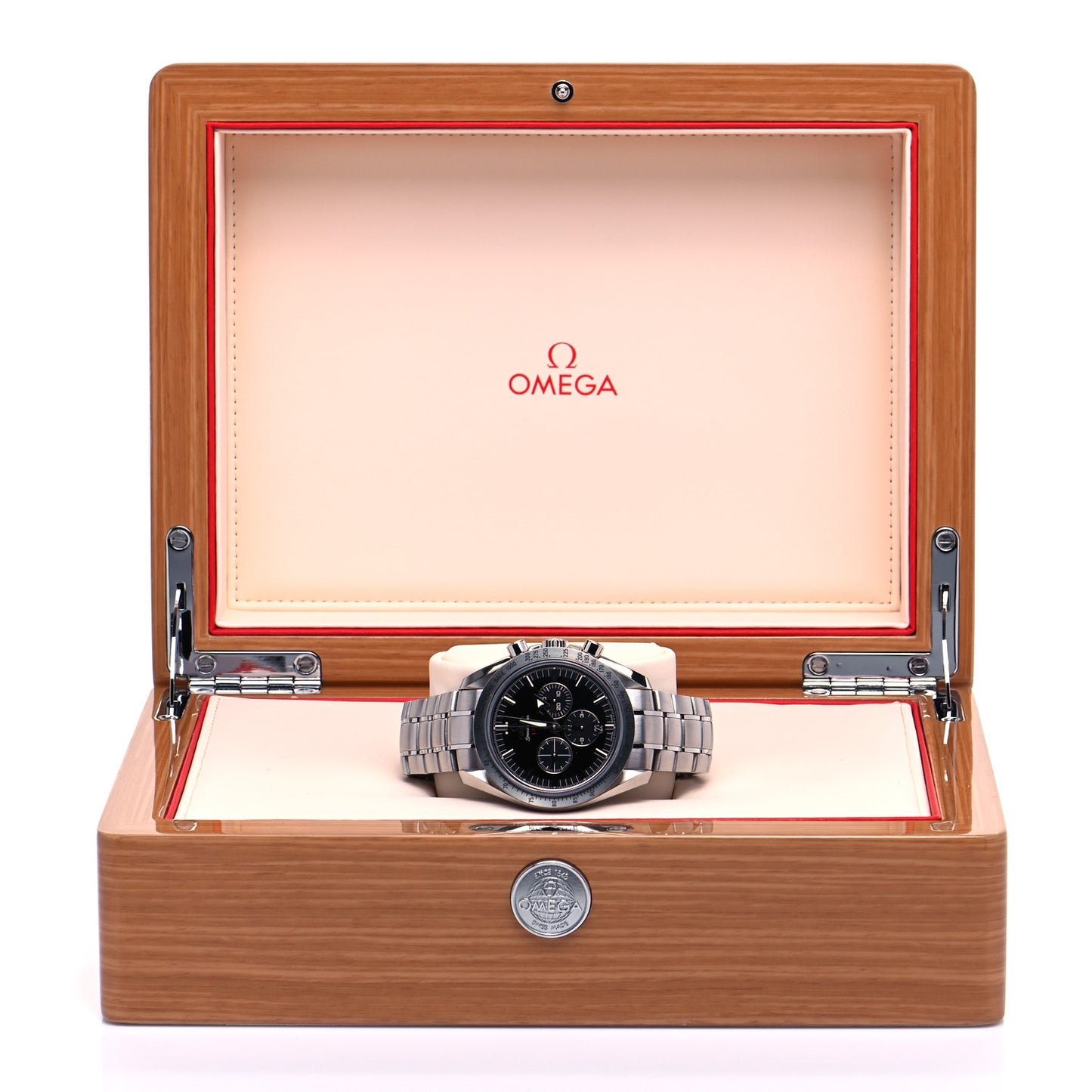 Stainless Steel 42mm Speedmaster Broad Arrow 1957 Chronograph Automatic Watch Black 321.10.42.50.01.001