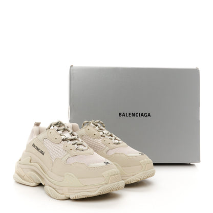 Balenciaga Fabric Mesh Womens Triple S Sneakers 38 Beige 10 of 10