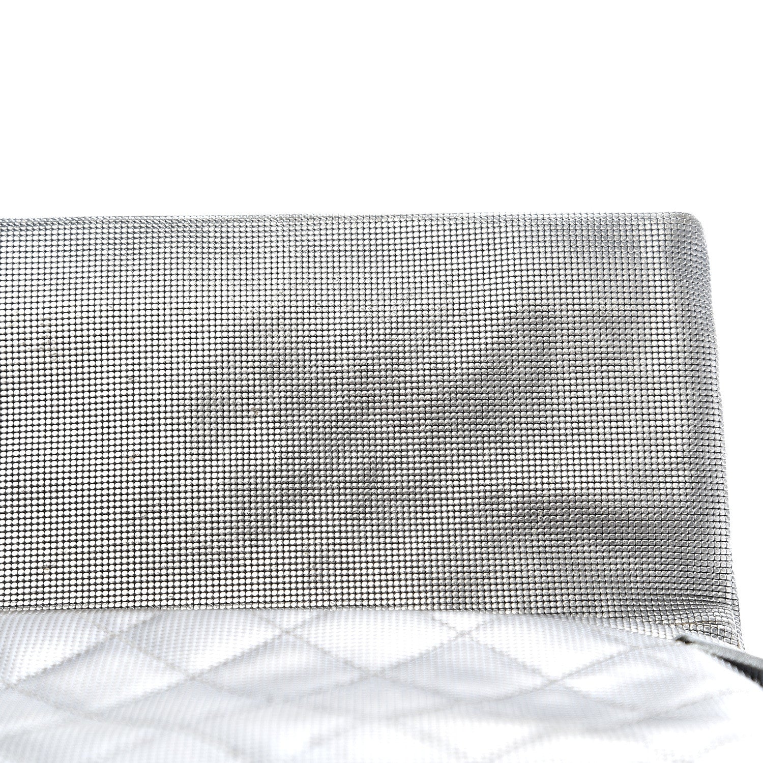 Chanel Metallic Calfskin Quilted Pixel Effect CC Beauty Clutch Silver 9 of 13