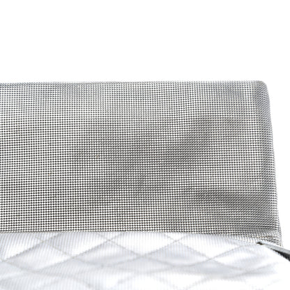 Chanel Metallic Calfskin Quilted Pixel Effect CC Beauty Clutch Silver 9 of 13