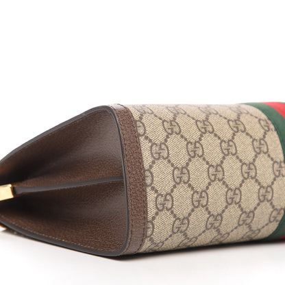 Gucci GG Supreme Monogram Web Medium Ophidia Chain Shoulder Bag Brown 6 of 12