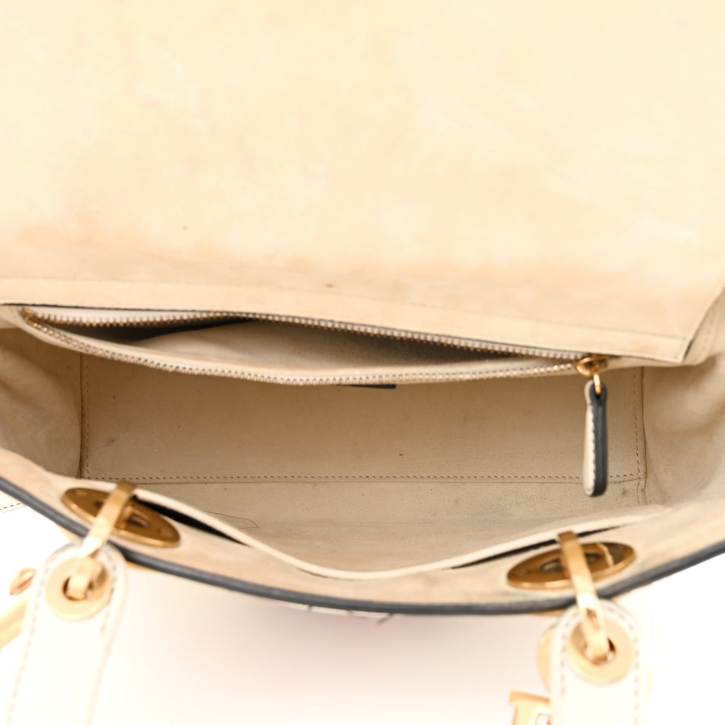 Calfskin Niki De Saint Phalle Medium Supple Lady Dior Off White