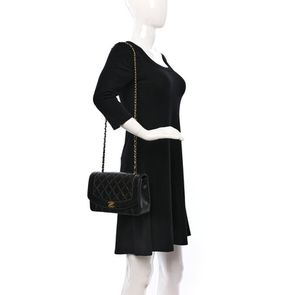 Chanel Lambskin Quilted Medium Single Flap Black 2 of 9