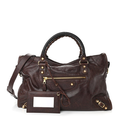 Balenciaga Agneau Giant 12 Gold Hardware City Cigare Fonce 1 of 11