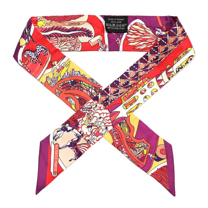 Hermes Silk Exposition Universelle Twilly Rouge Violet Jaune 1 of 4