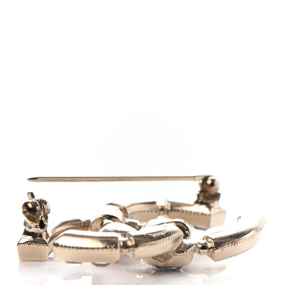 Chanel Crystal CC Brooch Gold Multicolor 3 of 6