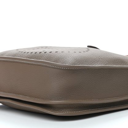 Hermes Taurillon Clemence Evelyne III PM Etoupe 7 of 7