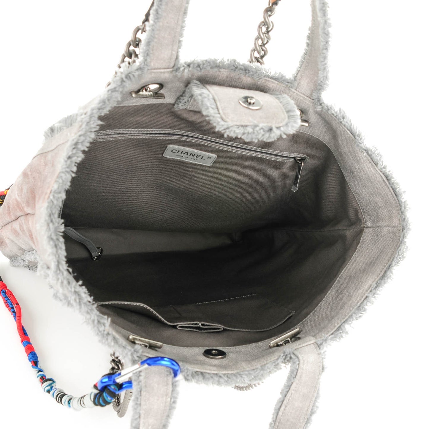 Canvas Large Graffiti Tote Grey