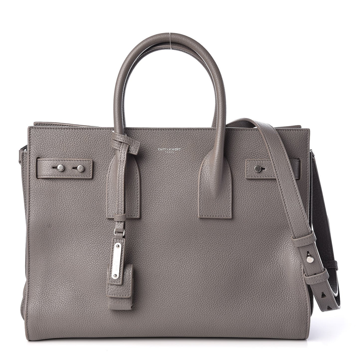 Grained Calfskin Small Supple Sac De Jour Mouse Grey