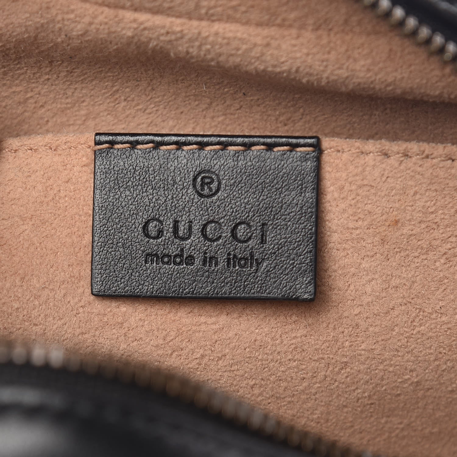 Gucci Calfskin Matelasse Small GG Marmont Chain Shoulder Bag Black 6 of 11